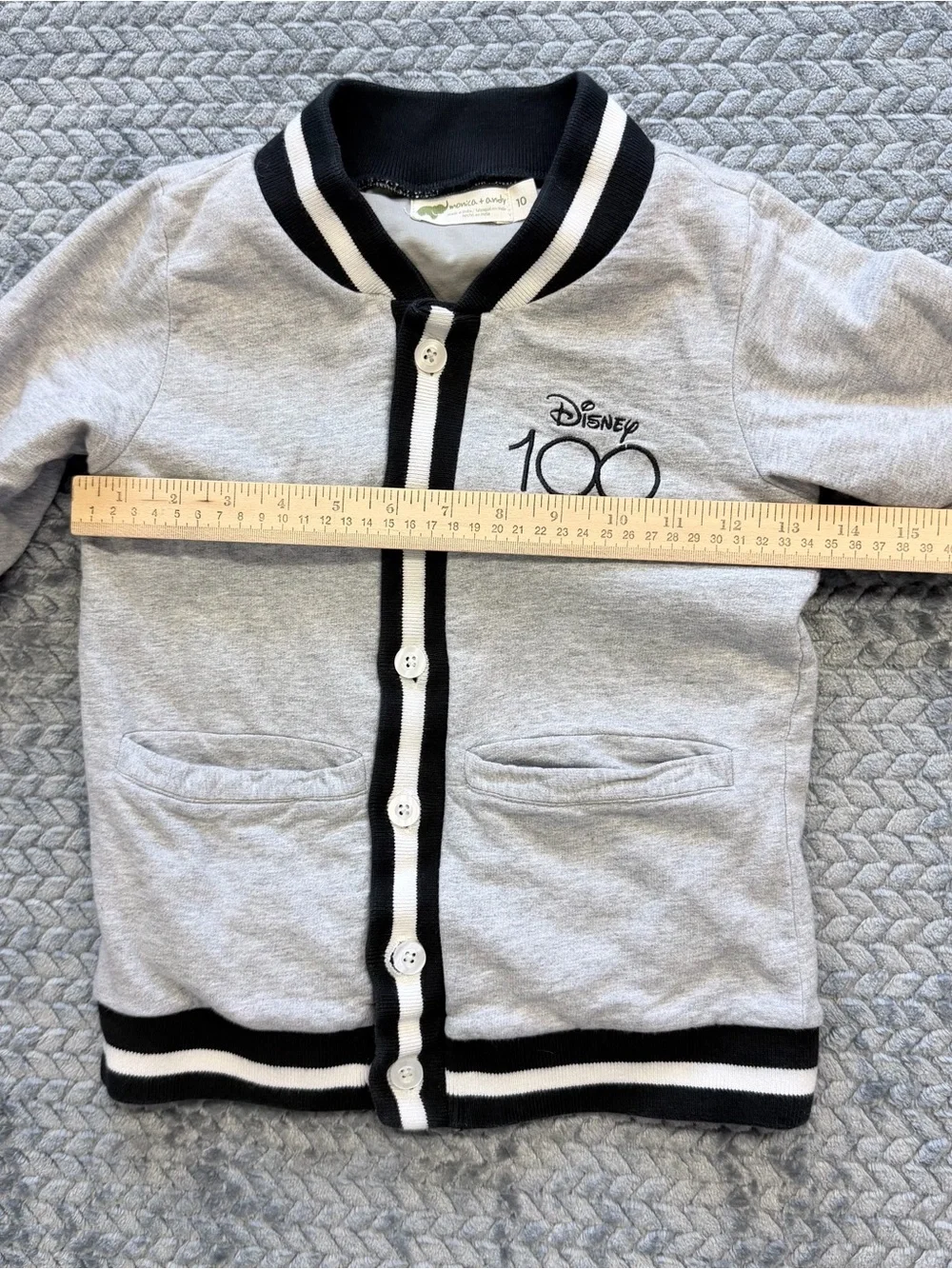 Monica + Andy Kids Disney Mickey Mouse Varsity Bomber Jacket Size 10